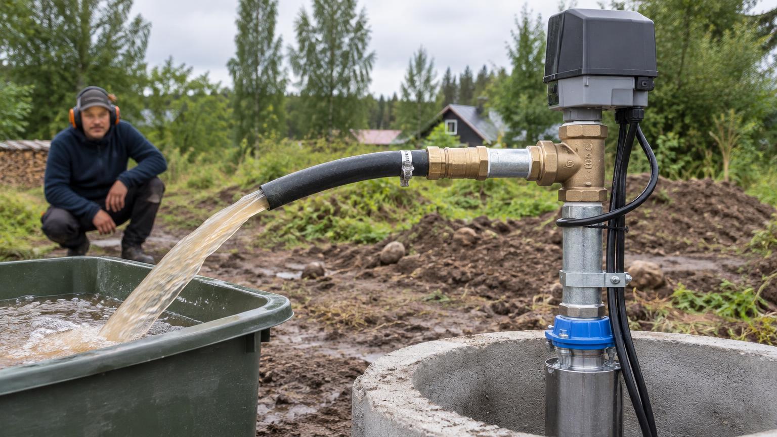 Flushing deep mud from a collapsed water well and engineering a custom ...