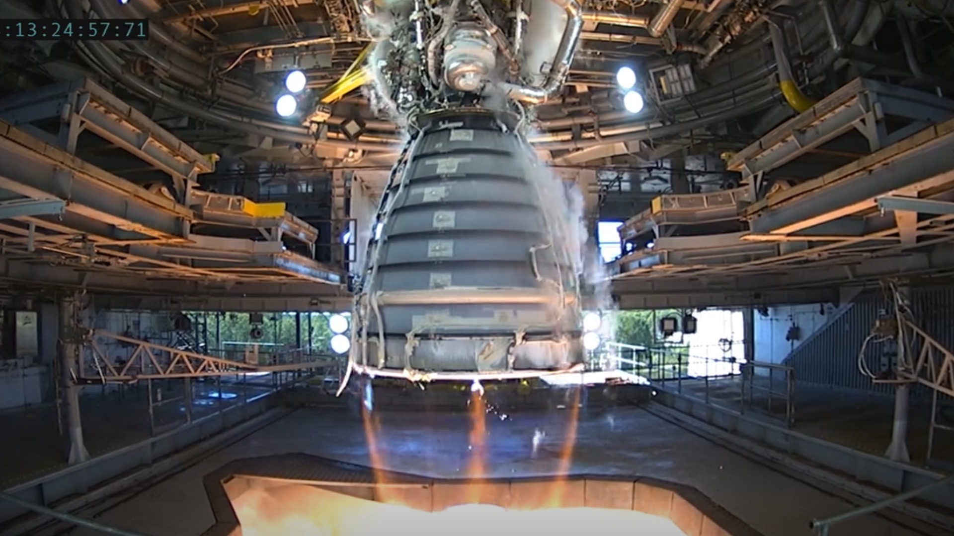 Moon rocket engine gets hot-fire test as NASA advances toward lunar mission