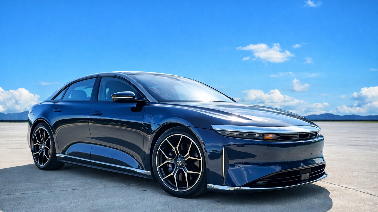 A performance sedan takes the spotlight in a vehicle showcase