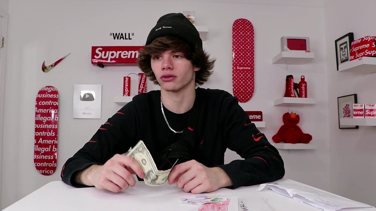 Connor opens fan mail with custom Vans and streetwear art
