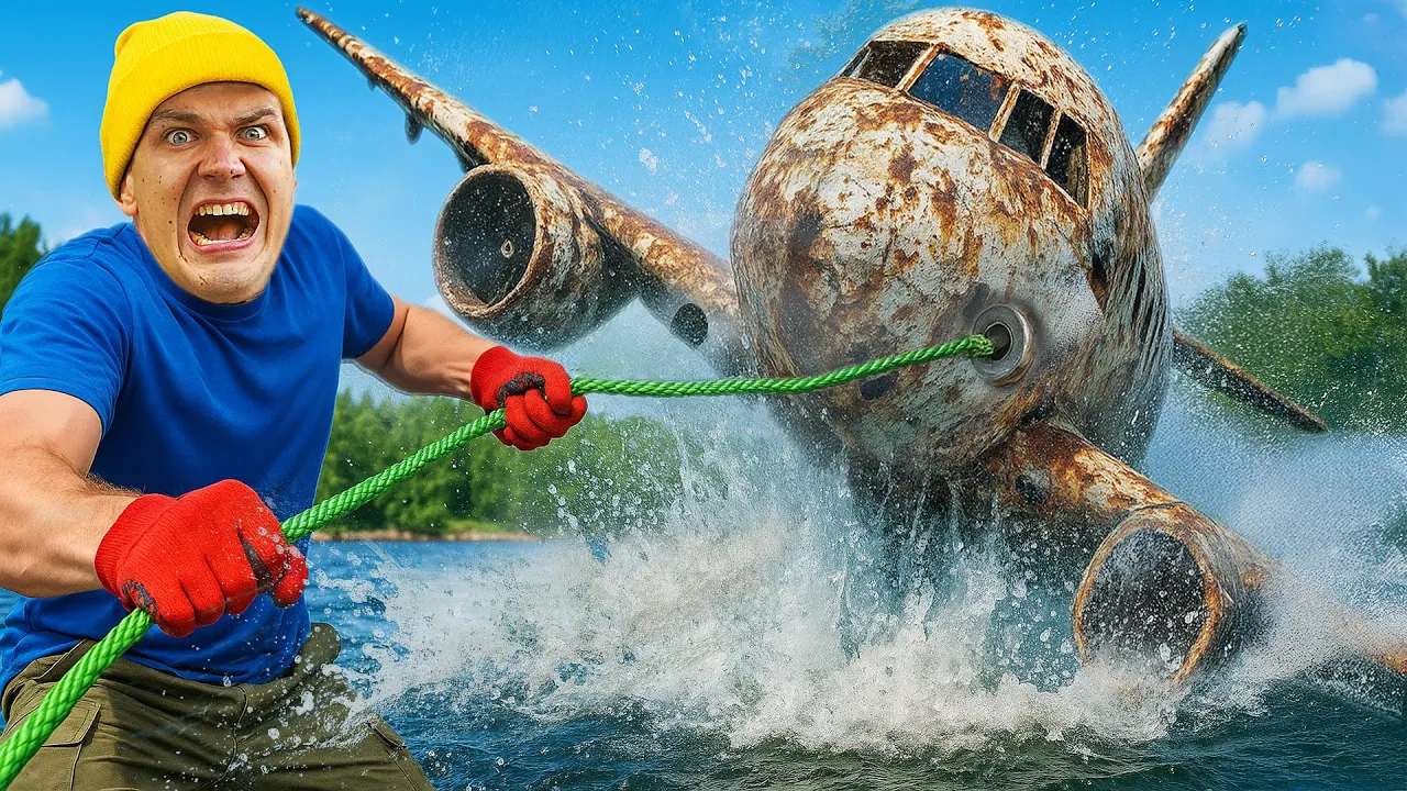 We found a sunken plane while magnet fishing!