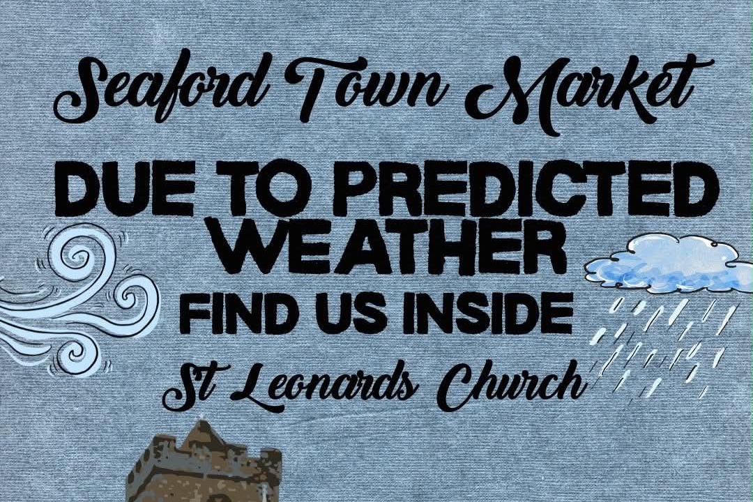 St Leonard’s Church shelters Seaford Town market