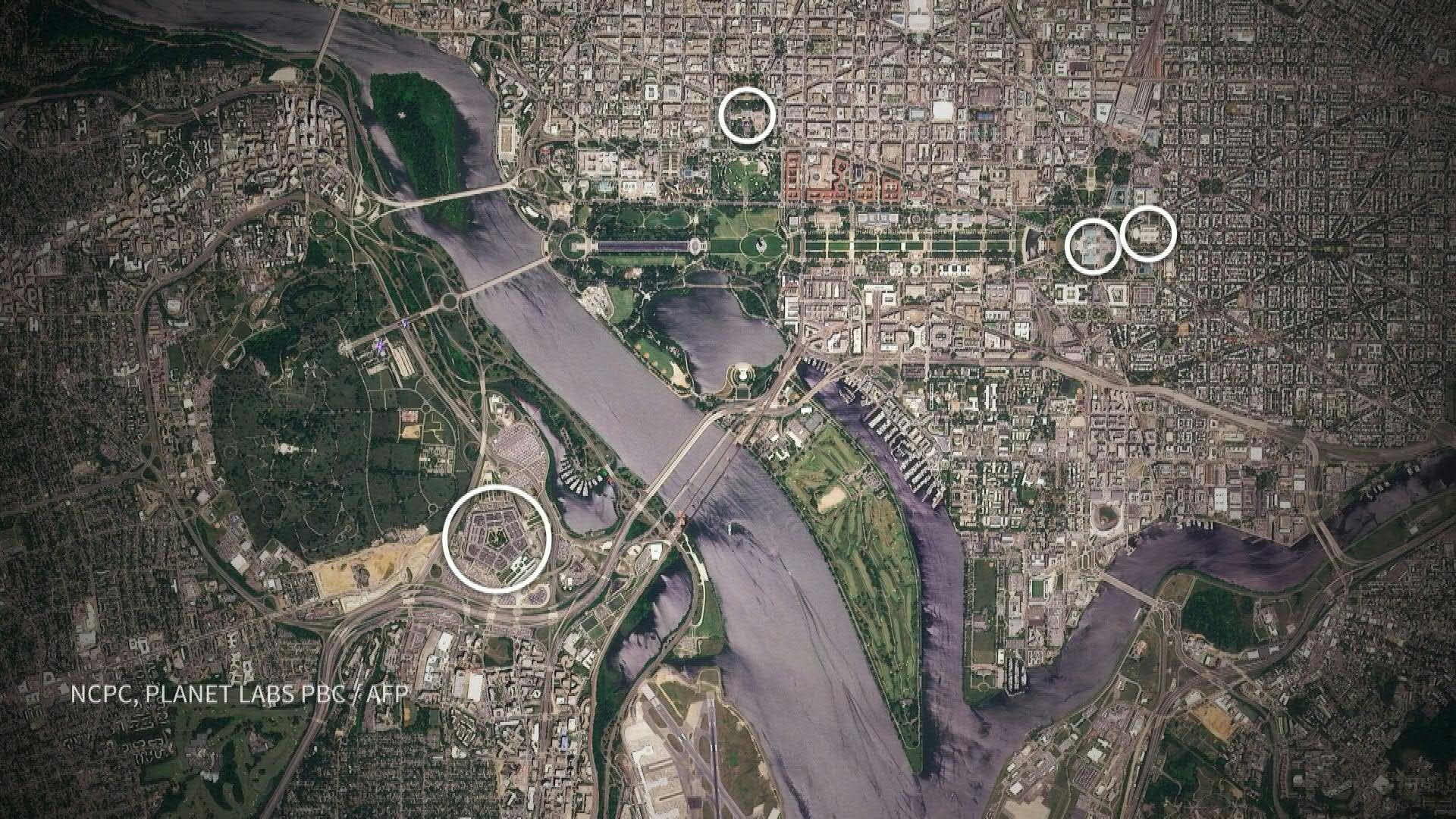 Animated map: Washington DC.'s main political sites