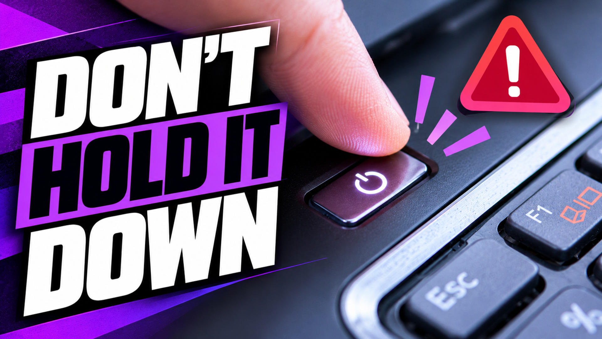 Why you should avoid holding down your PC's power button