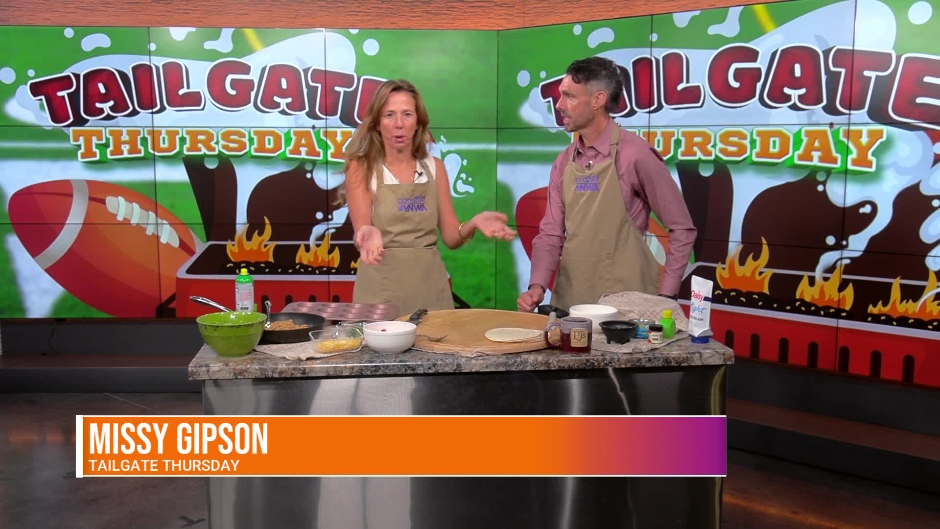 Missy makes handheld taco salads for Tailgate Thursday