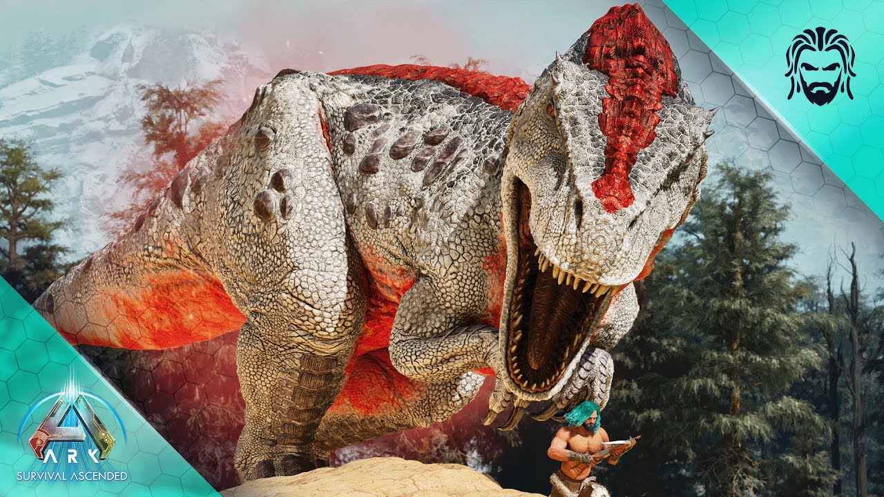 An alpha T rex attacks my new base in Ark Survival Ascended