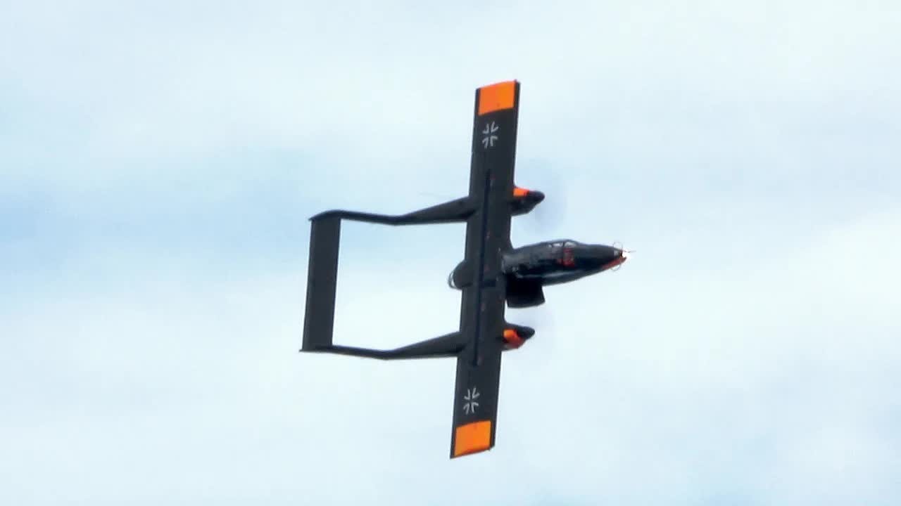 The OV-10B Bronco takes to the sky - its twin-engine design sets it apart