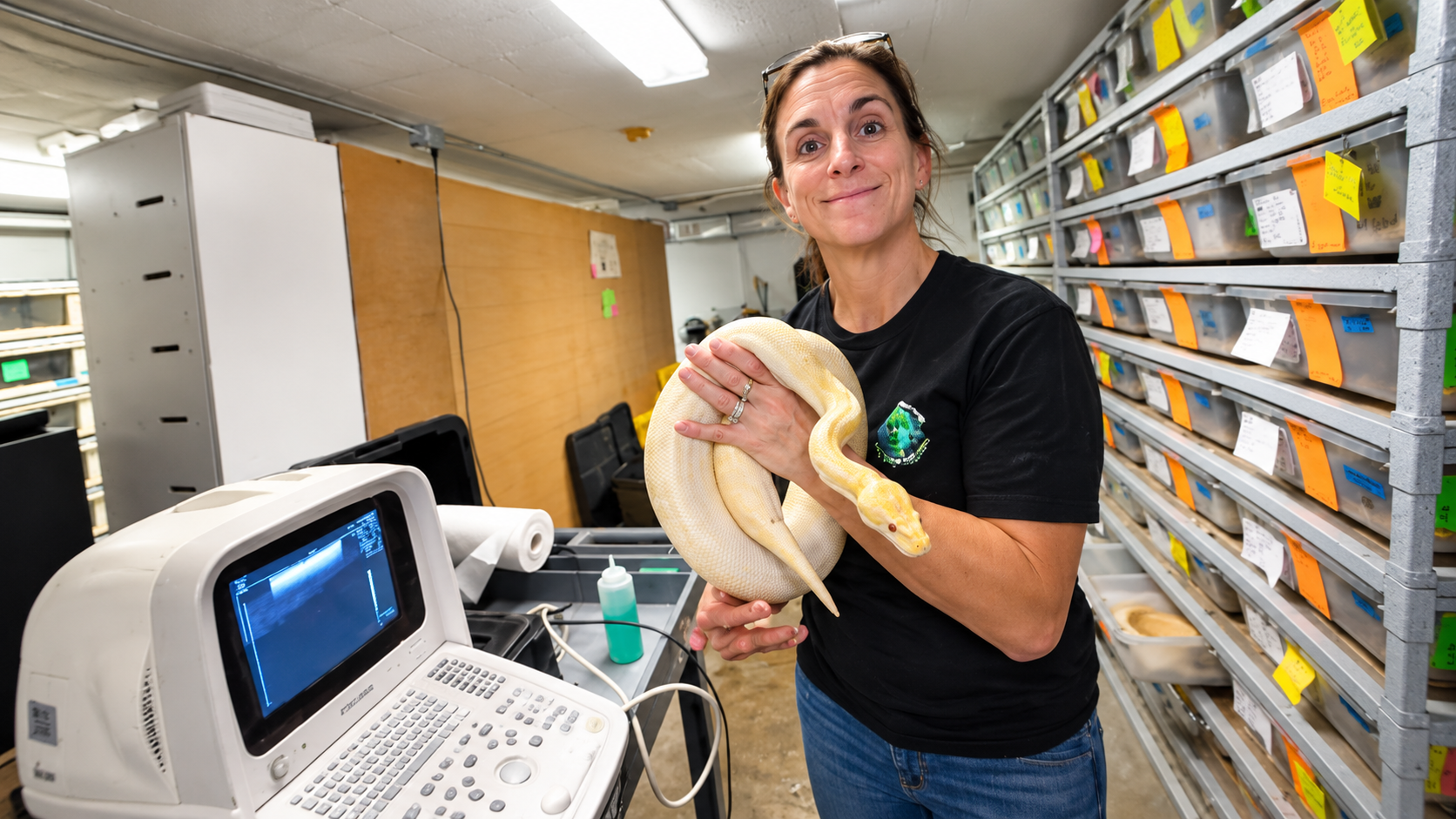 Snake's ultrasound reveals an unexpected finding during a veterinary exam