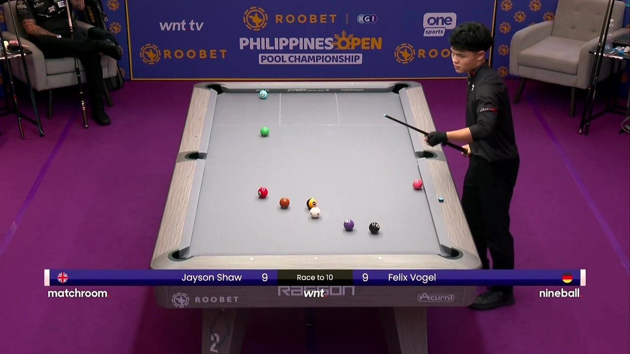 Jayson Shaw faces Felix Vogel in decisive Philippines Open rack