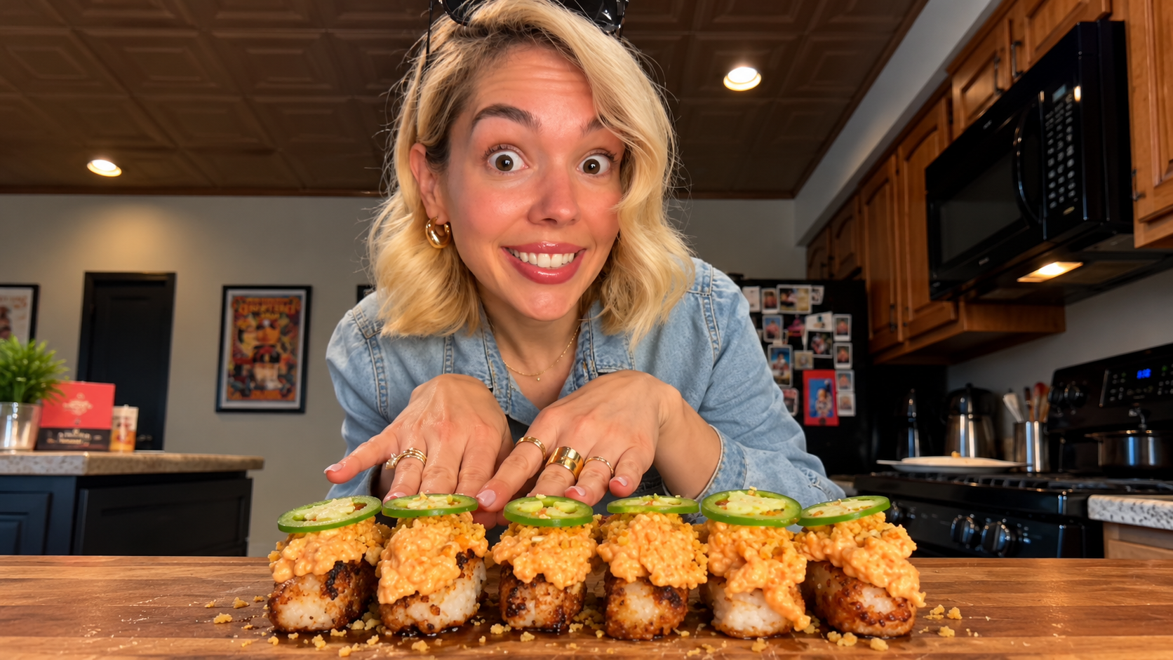Spicy salmon crispy rice