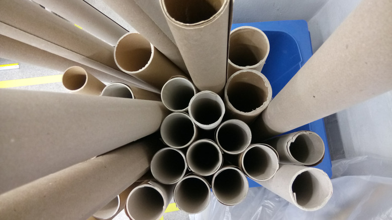 Turn cardboard tubes and a drawer into an easy-to-install solution for ...