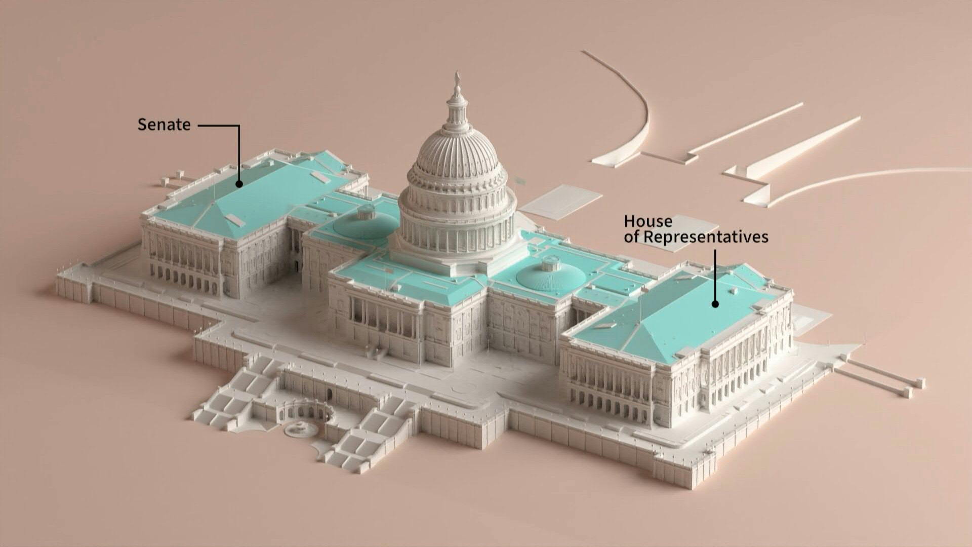 3D animation: The US Capitol