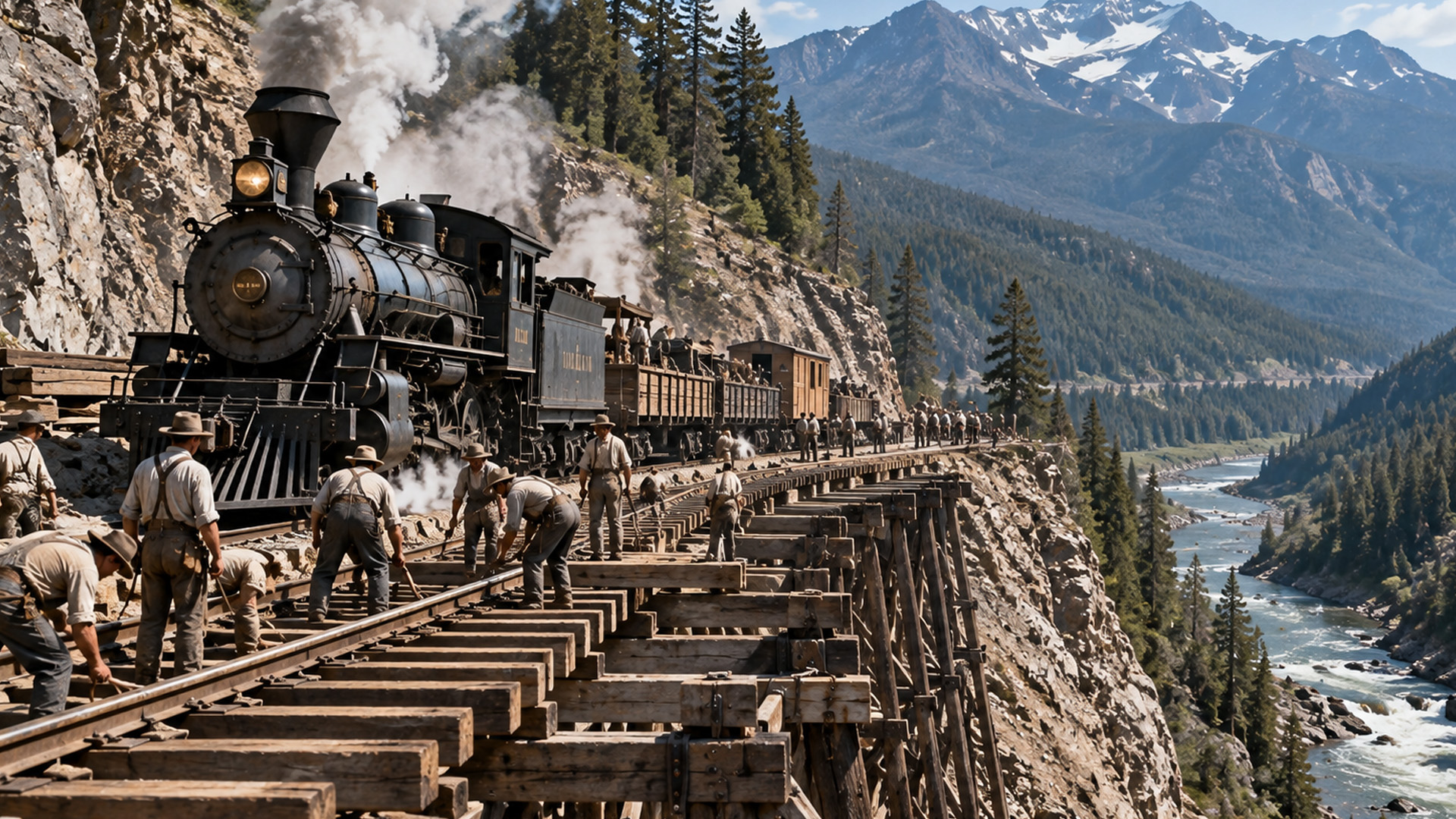 Engineering behind the construction of the transcontinental railroad