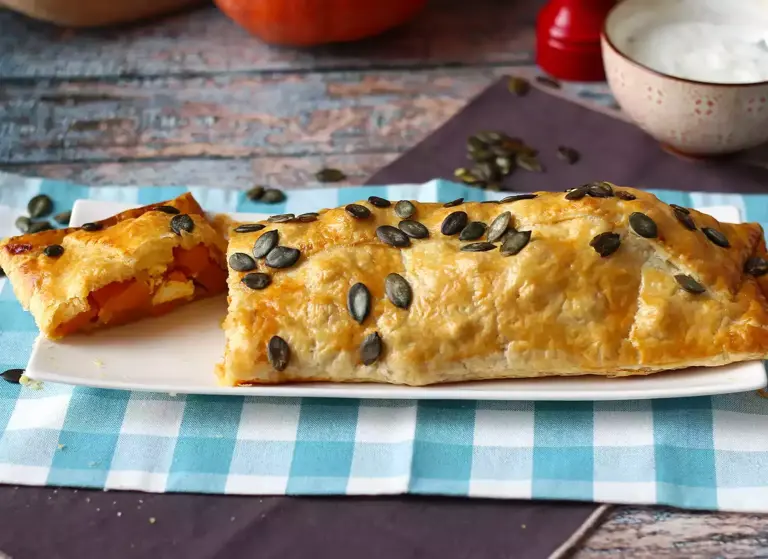 Strudel au potimarron et à la feta : recette facile et croustillante