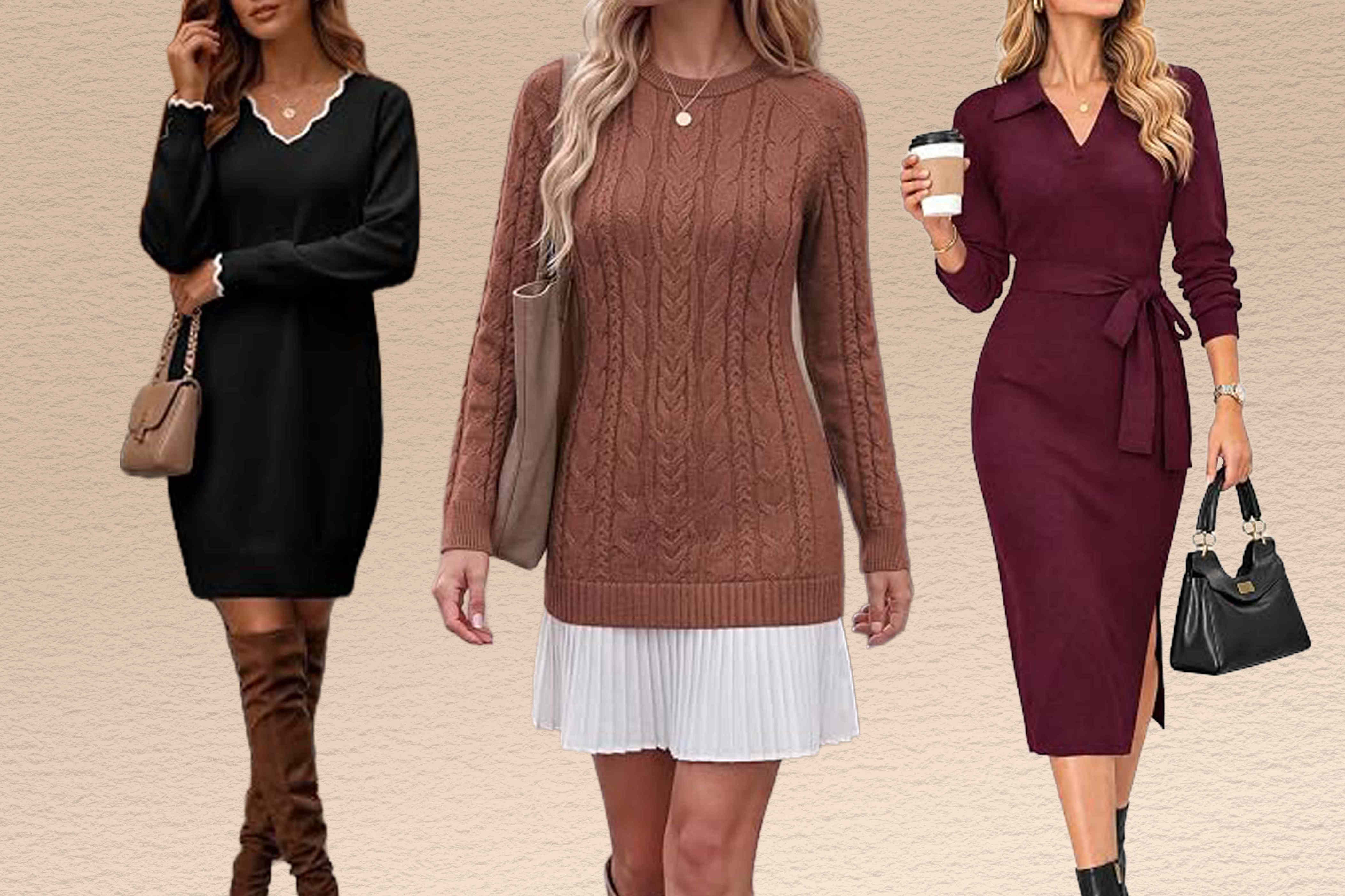 12 sweater dresses that strike the perfect balance between cozy and polished—all under $30