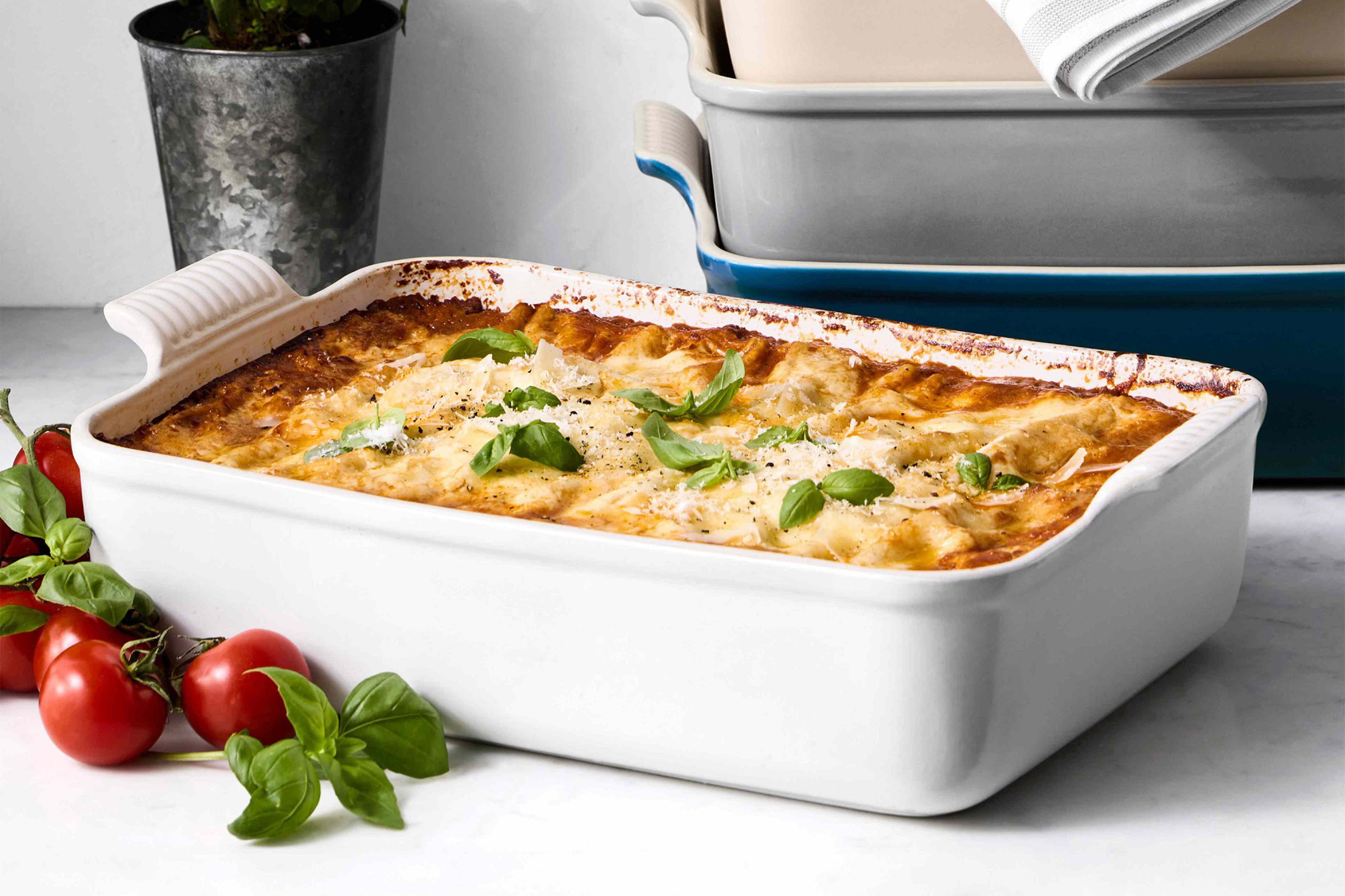 Three layers of lasagna? This extra-deep Le Creuset baker can handle it ...