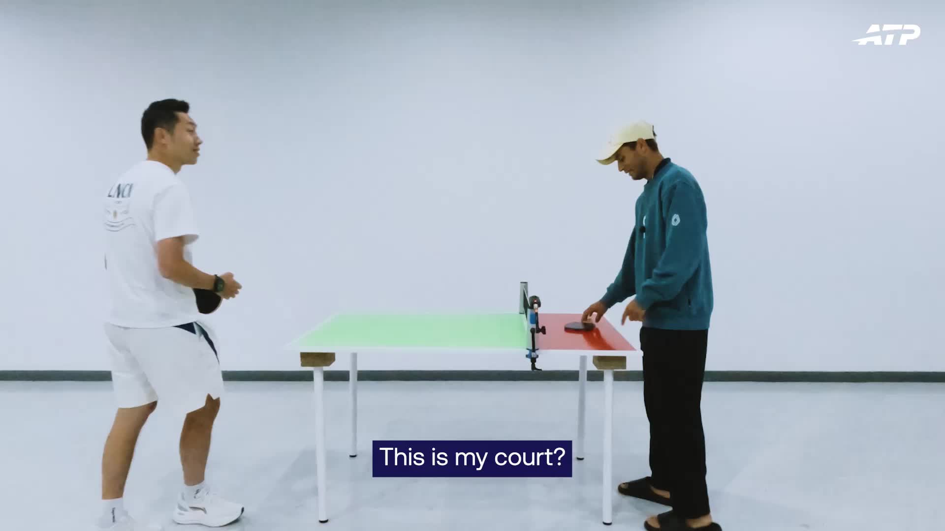Can ATP stars beat a professional table tennis player?
