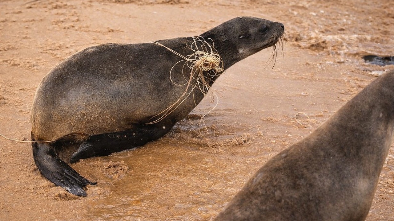 A poor seal was caught in fishing line — rescuers feared a second ...