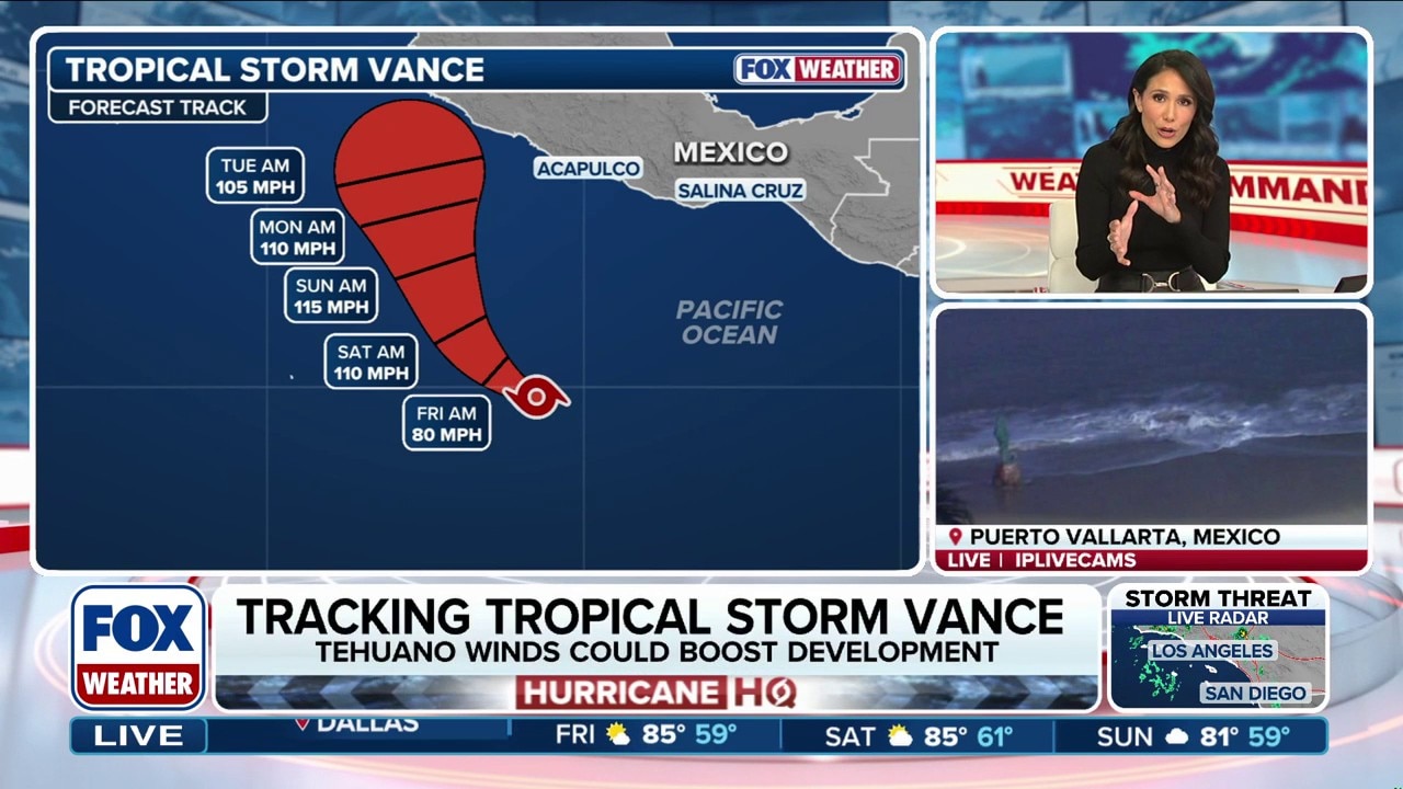 Tropical Storm Vance could intensify into a major hurricane, while ...