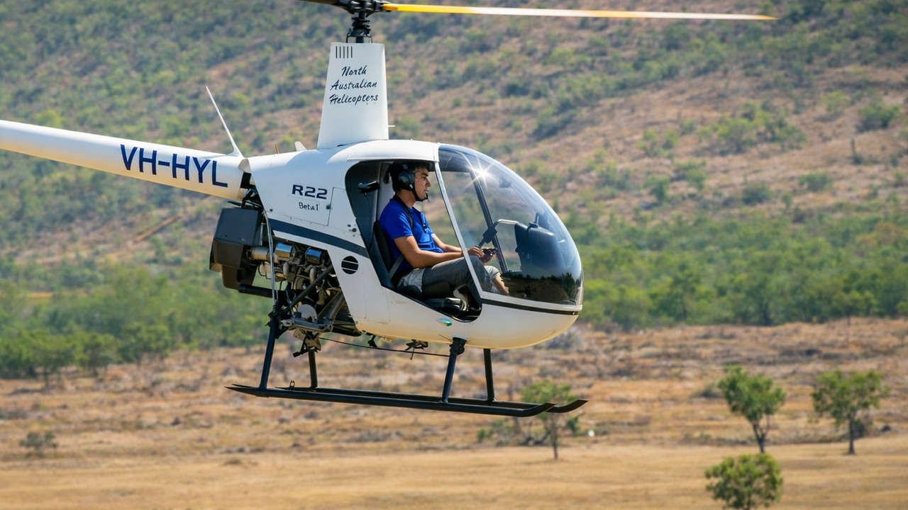 Rookie pilot's first flight in Australian Outback