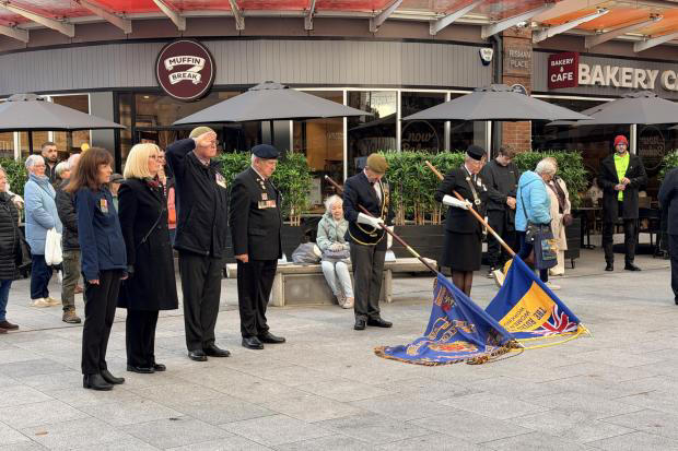 Town marks launch of Royal British Legion poppy appeal with two-minute ...