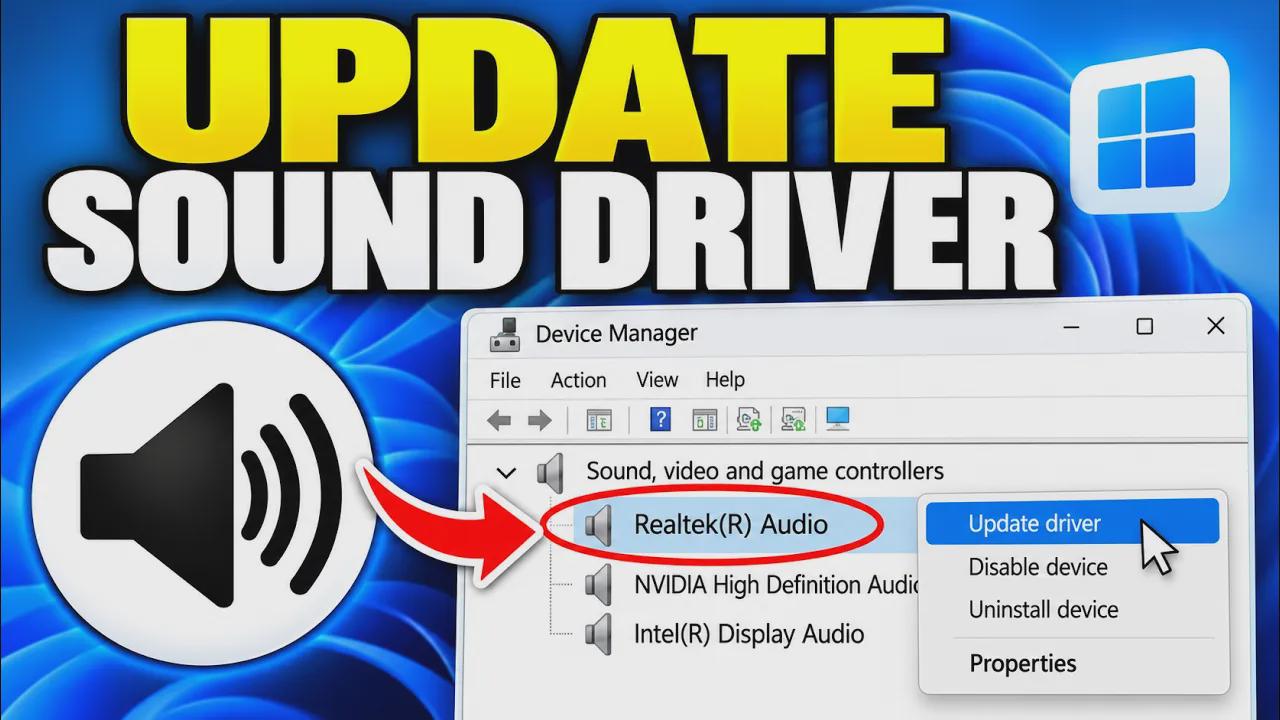 How to update sound drivers in Windows 11