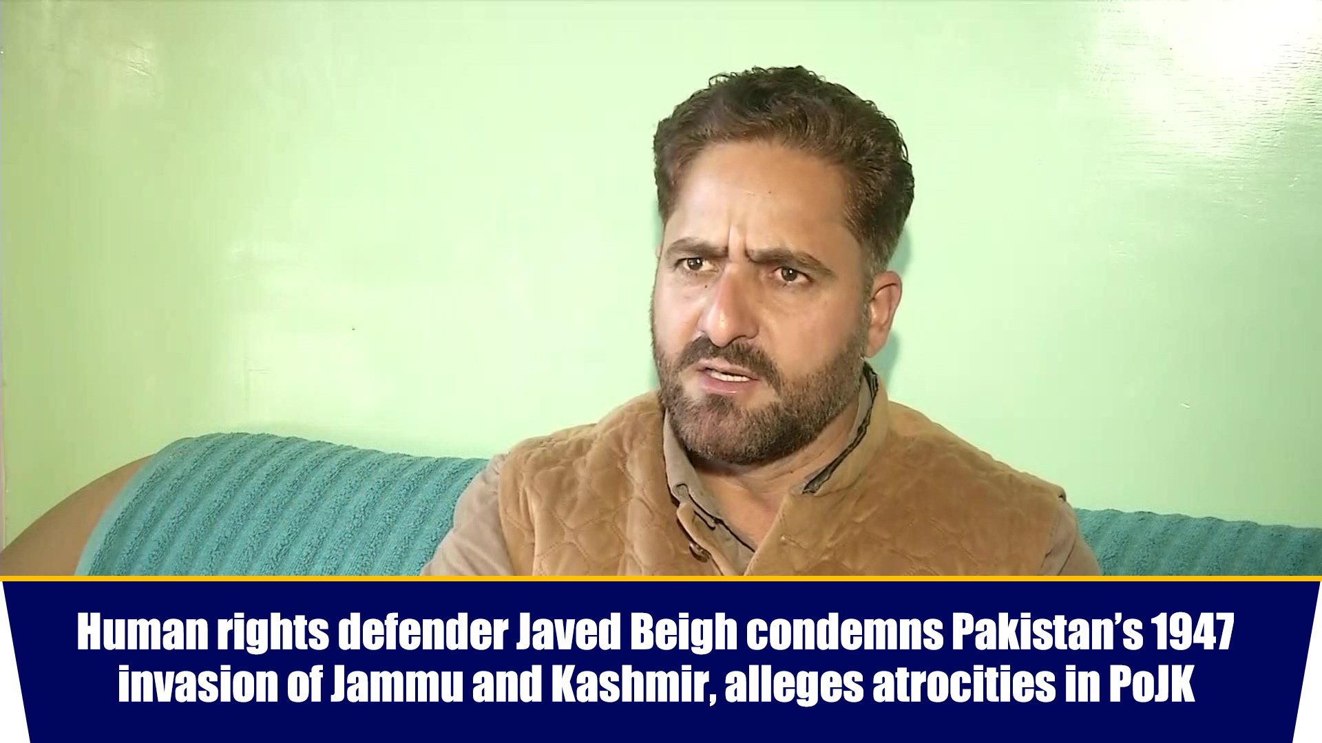 Human rights defender Javed Beigh condemns Pakistan’s 1947 J&K invasion ...