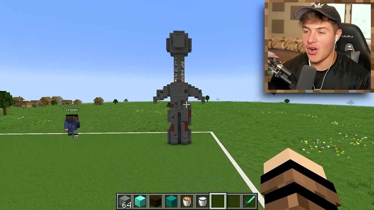 BeckBroJack uses //paste in a Minecraft build battle