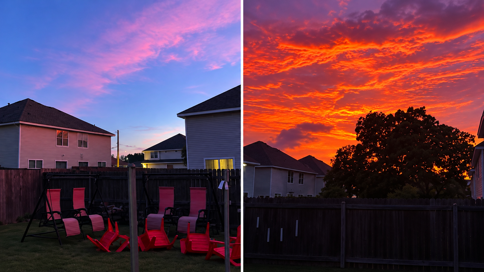 He captured two completely different weather conditions and somehow ...