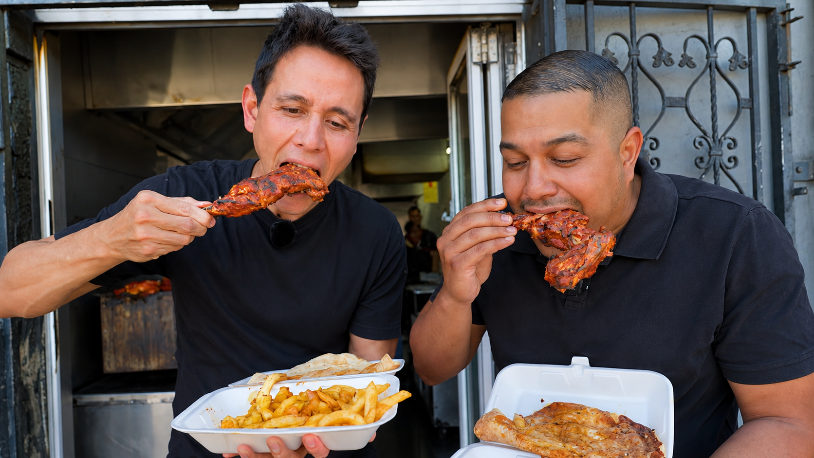 They stuffed an entire loaf with fries, calamari and sauce... wait ...