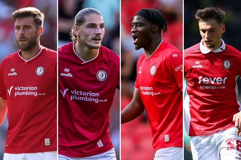 Joe Williams, Lorent Tolaj, Elijah Adebayo and Noah Eile: Bristol City ...
