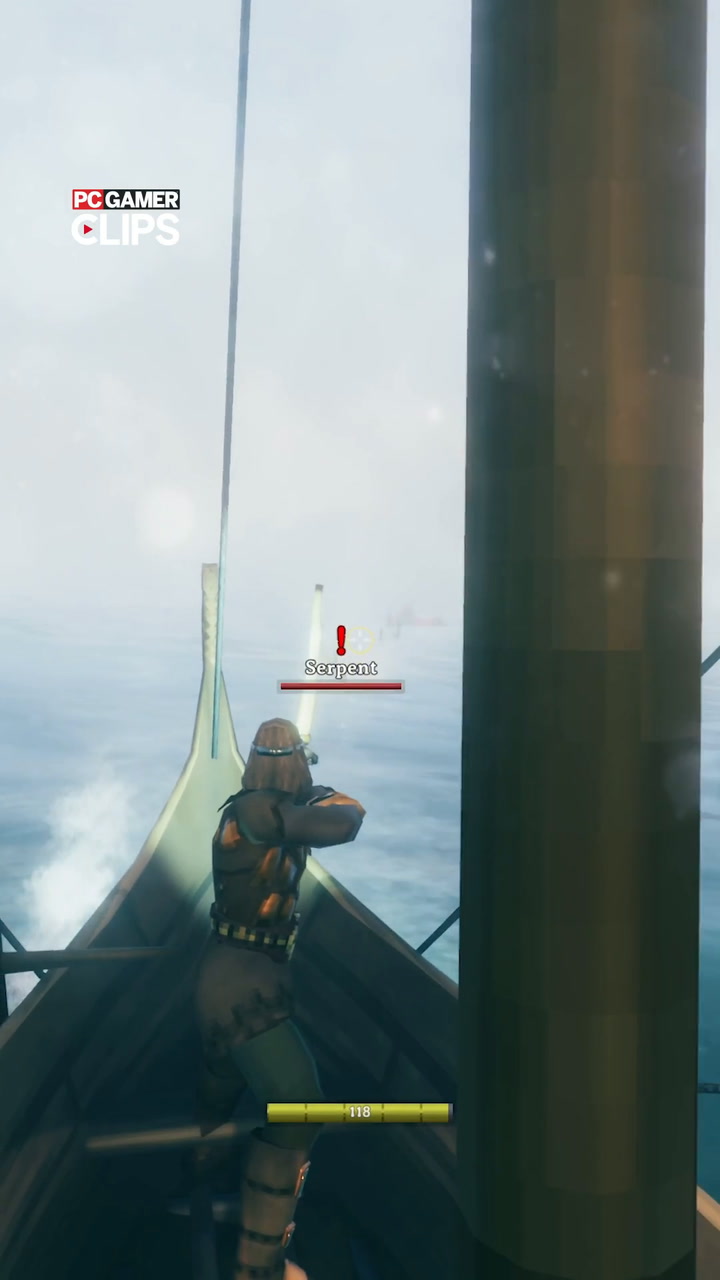 Epic sea serpent battle in Valheim