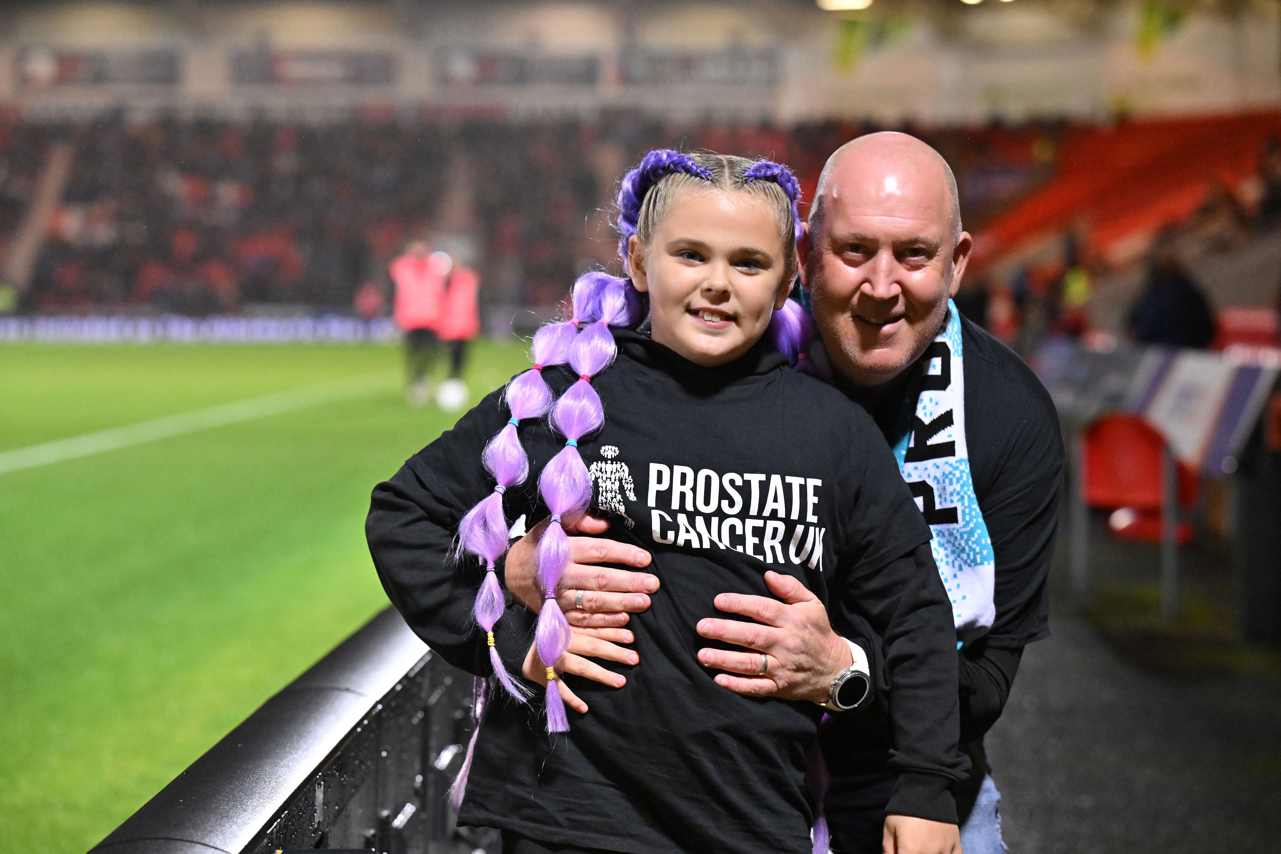 Young Leeds United fan takes on Prostate United challenge for her grandad