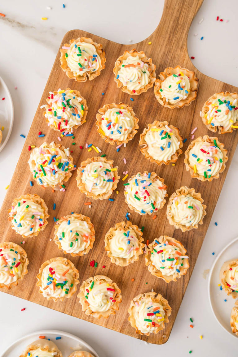 Funfetti cheesecake bites