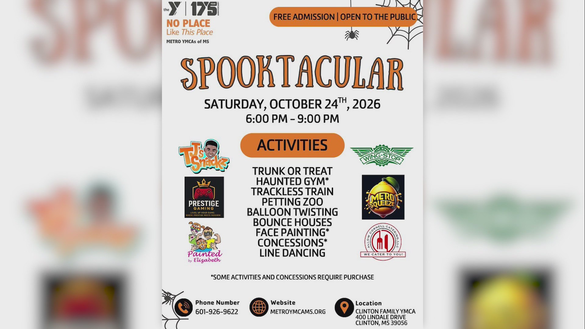 2026 spooktacular at Clinton Family YMCA