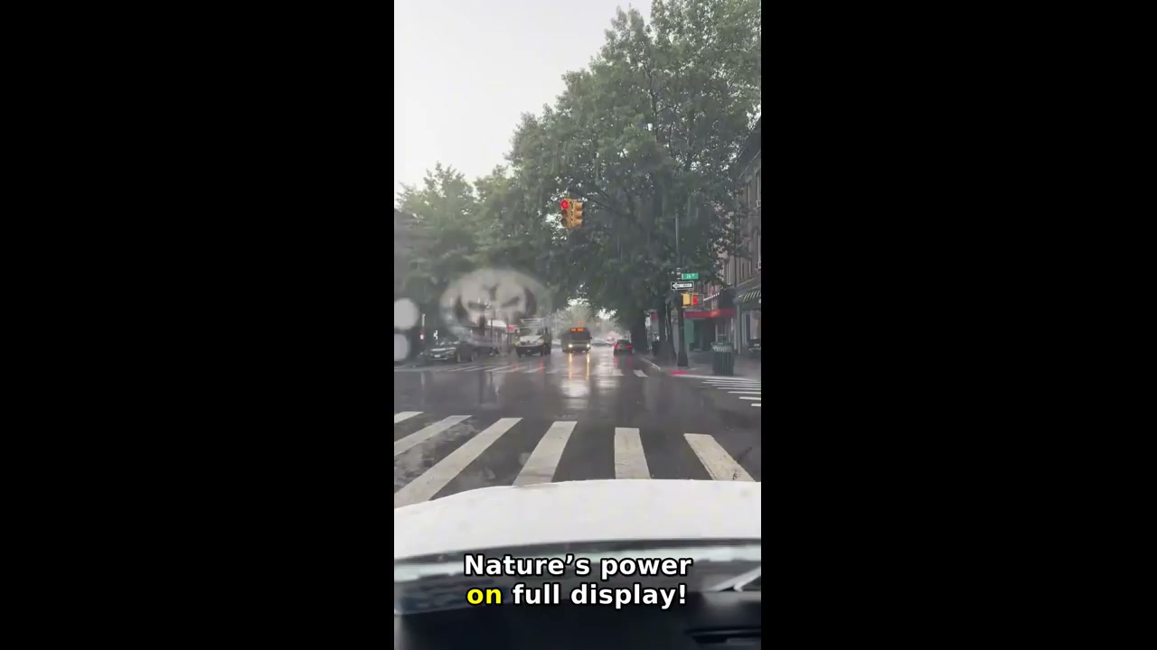Time-lapse of storm and traffic in Bay Ridge, New York