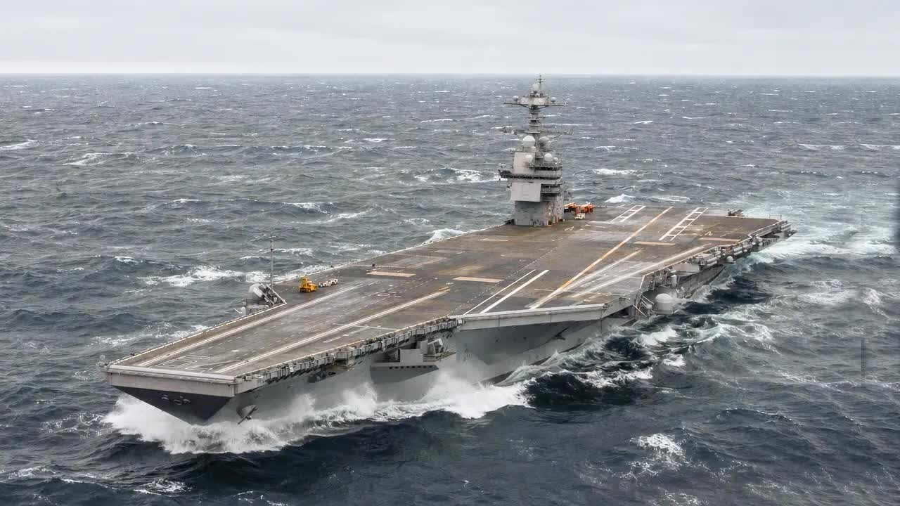 US Navy's newest aircraft carrier hits high speed at sea - but even ...