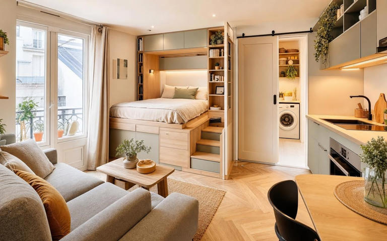 Ce petit appartement de 25 m² où une distribution intelligente fait de ...