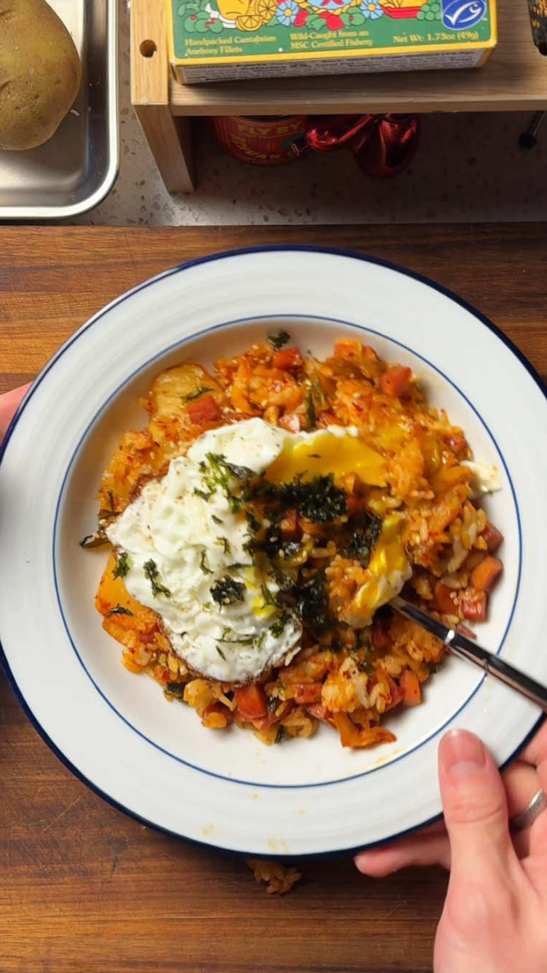 A flavorful twist on spam kimchi fried rice