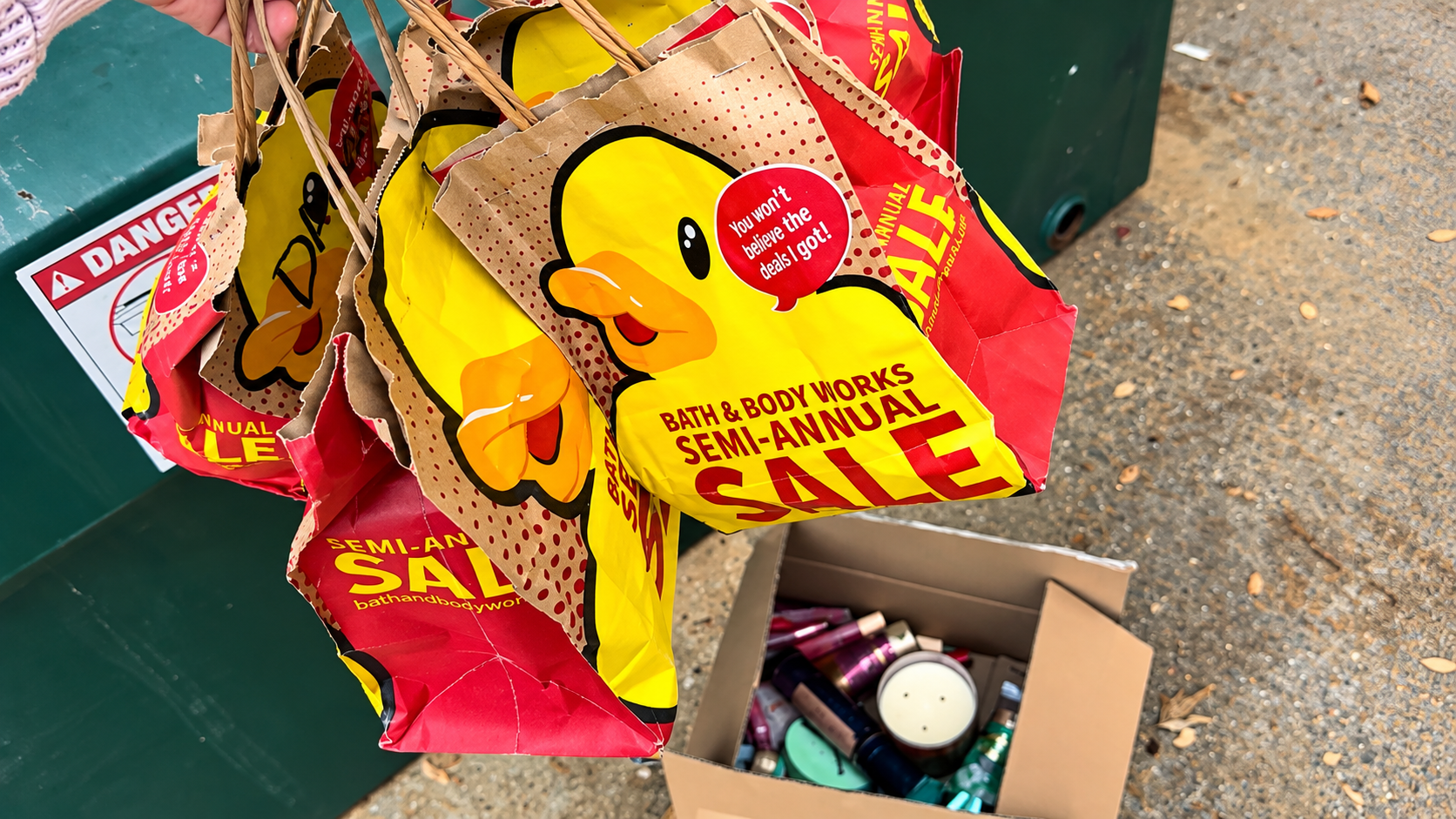 Massive dumpster diving score! Beauty products, Christmas decor and more!