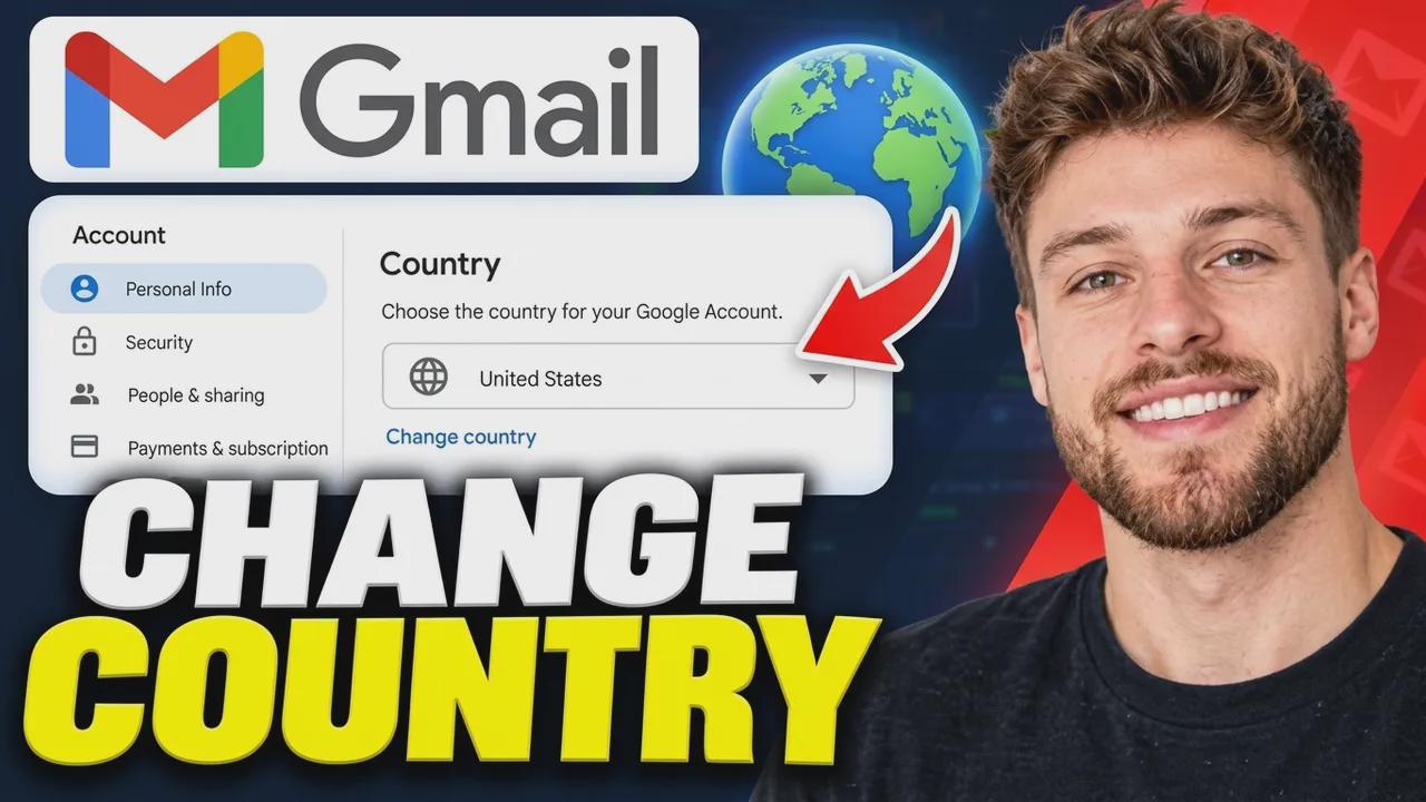 How to change country of Gmail account