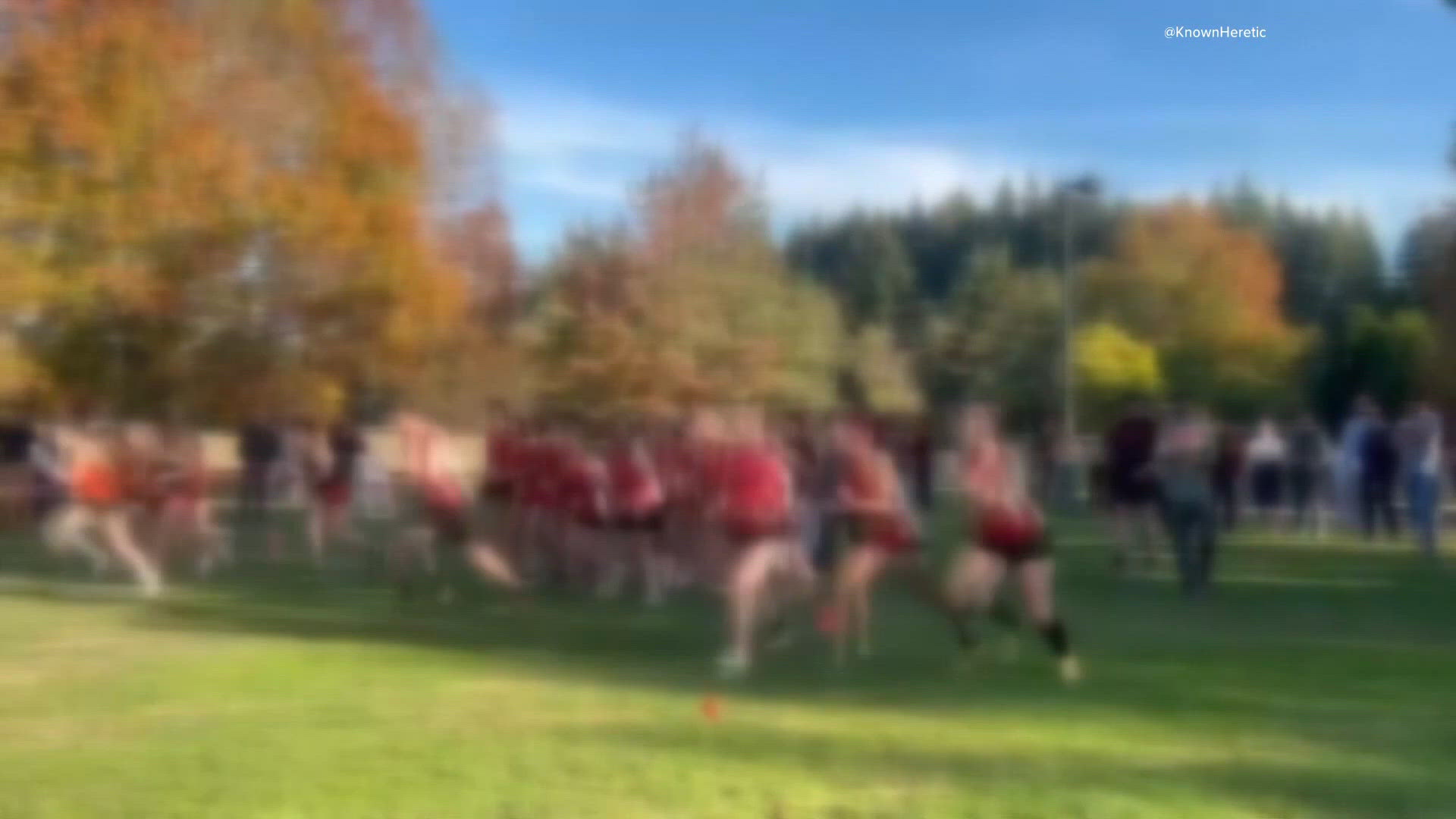 Protest over transgender athlete during race