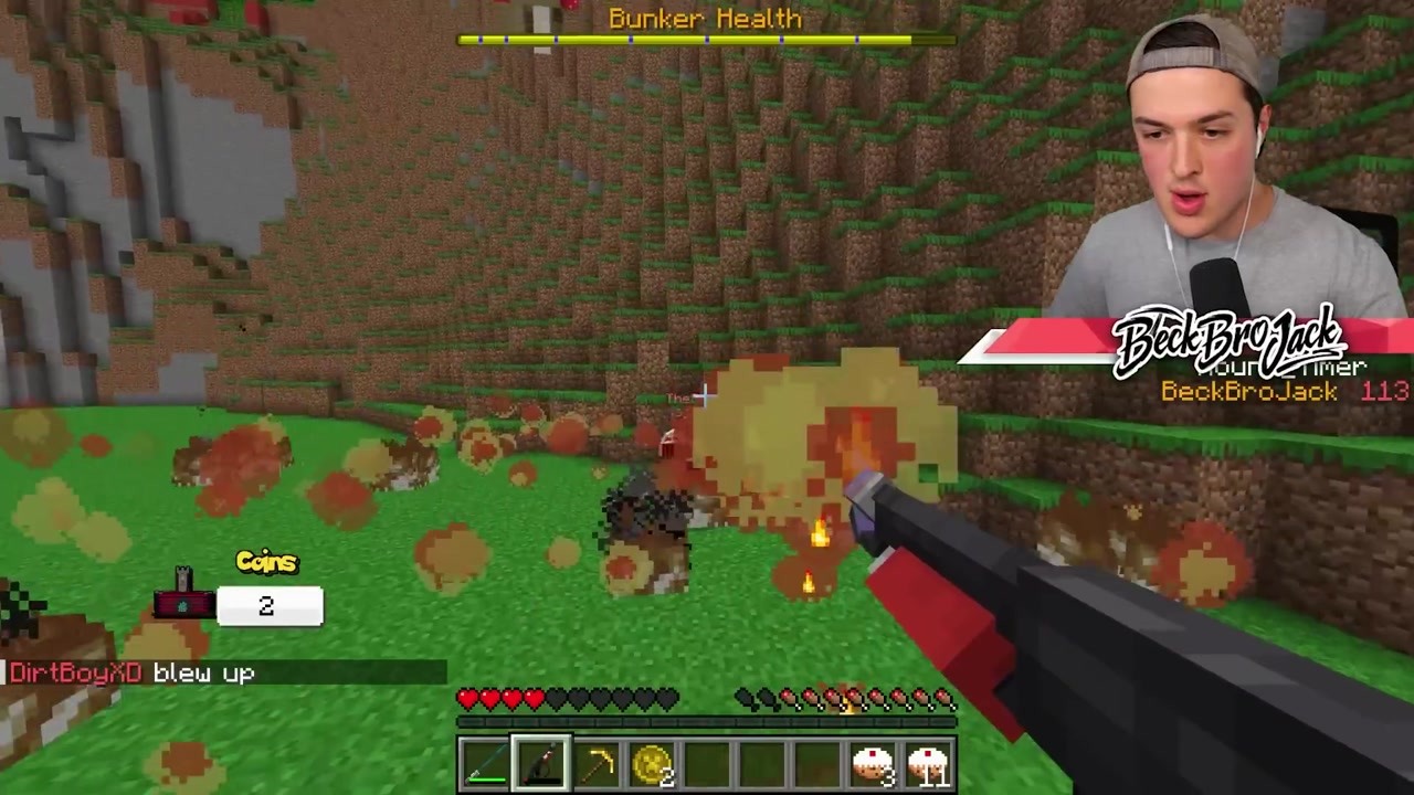 BeckBroJack uses illegal blocks to defend a Minecraft base