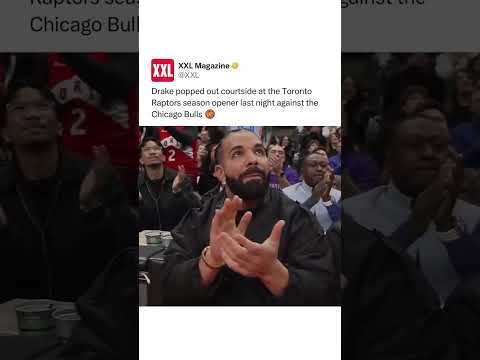 Drake popped out at the Toronto Raptors season opener against the ...