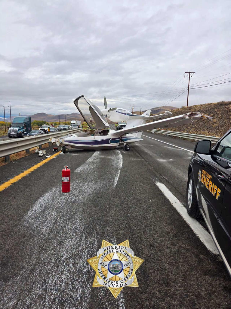 Private plane crashes on highway outside Reno, closing I-80 westbound ...