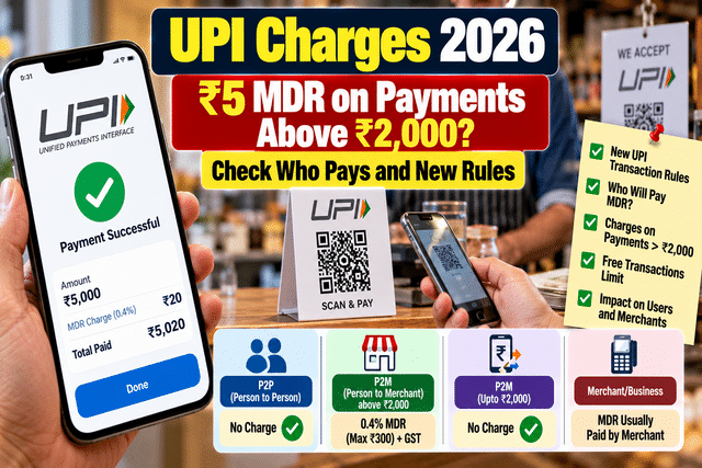 UPI charges 2026: ₹5 MDR on payments above ₹2,000? Check who pays and ...