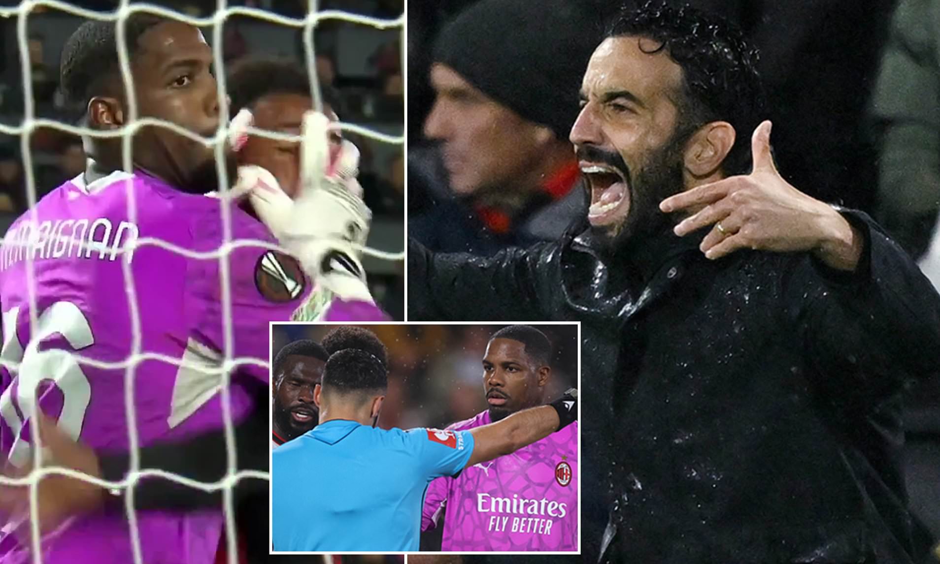 Ruben Amorim fumes at officials after AC Milan goalkeeper is sent off in nightmare first half