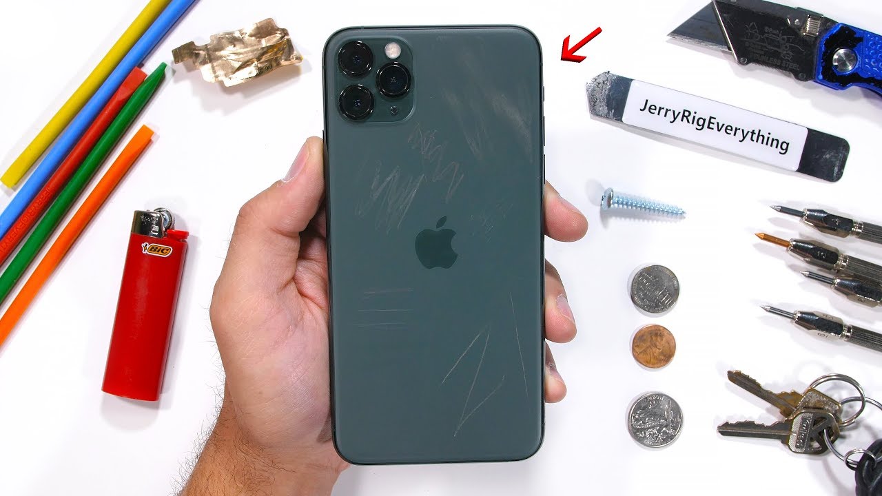 iPhone 11 Pro Max durability test - back glass scratches?