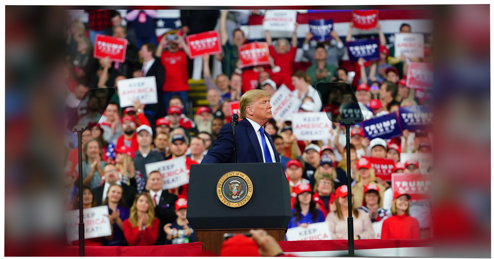 Trump declares ‘I don’t ramble’ at rally, then rambles on in same speech