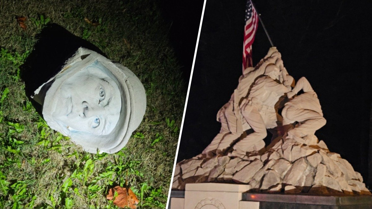 Man broke head off of Iwo Jima statue in Quantico with sledgehammer ...